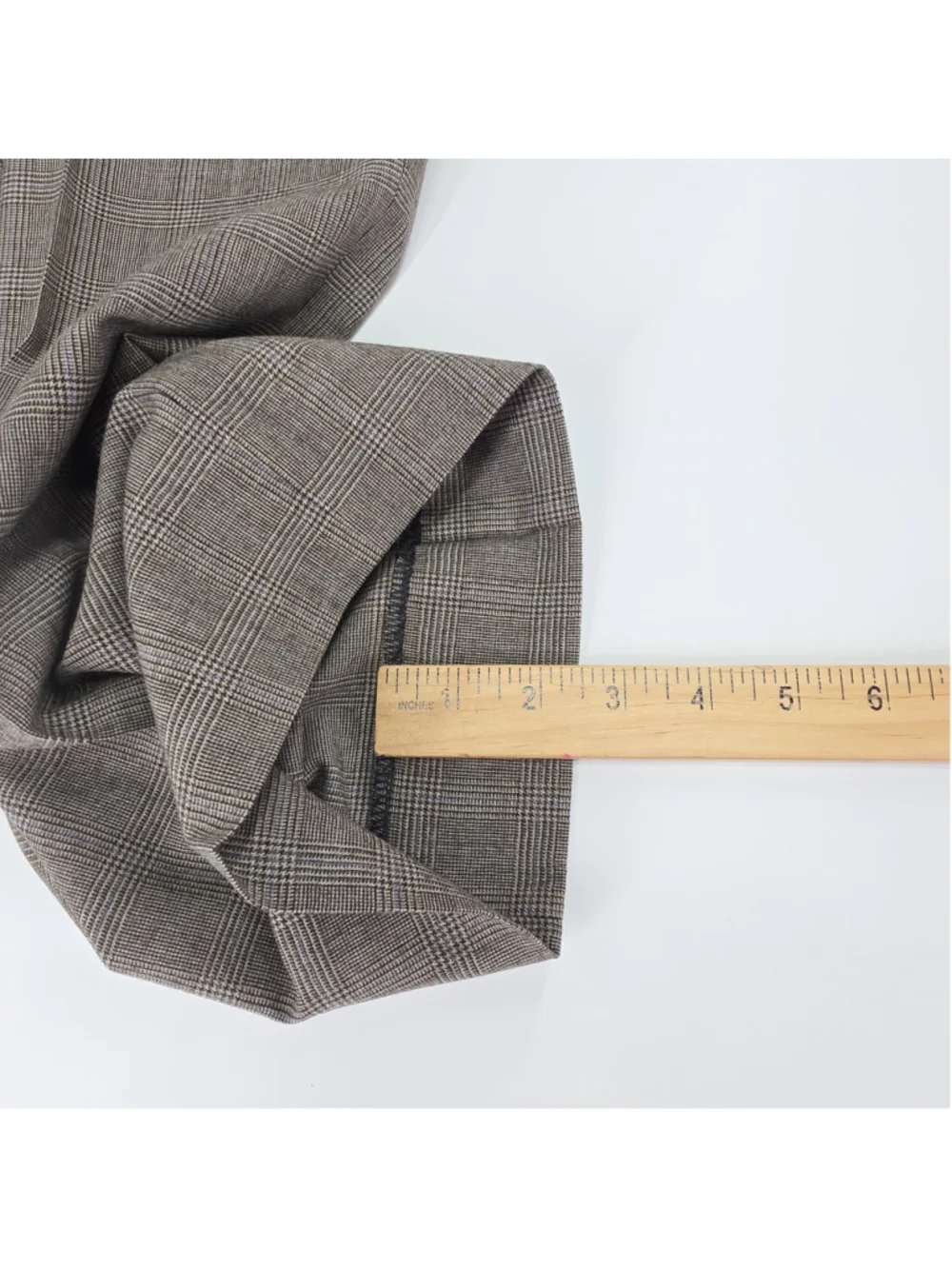 Brooks Brothers 1818 Madison Dress Pants Mens 35x29 Brown Glen Plaid 100% Wool